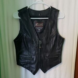 Vintage Black Leather Vest
